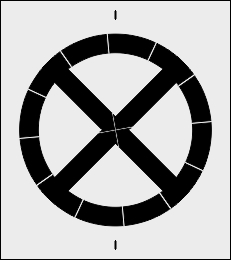 Zakaz zatrzymywania się i postoju szablon do malowania